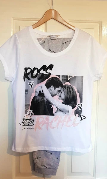 Friends Ross and Rachel womens pyjama set loungewear cotton BNWT