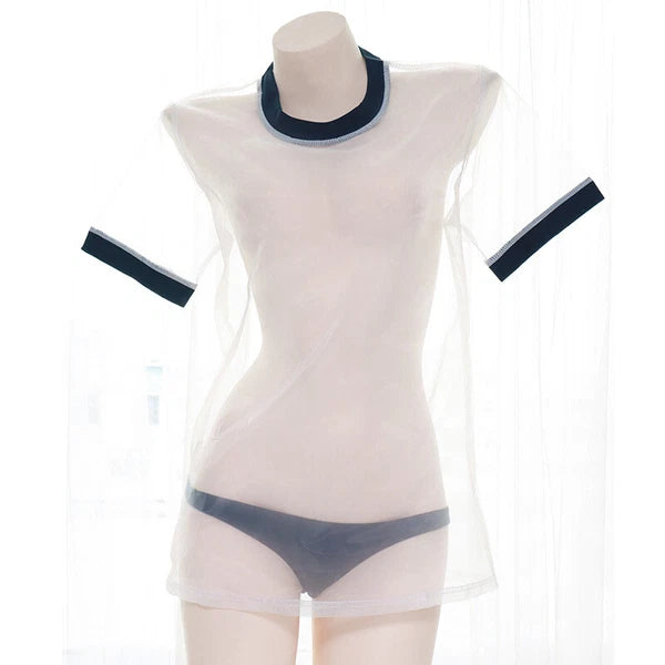 Fun Performance Uniform Underwear Transparent Set Sports Women's Sexy Pajamas