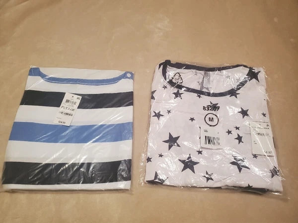 PJ COUTURE Capri PJs Womens M Ret $14 & PIMA Stripe top Womens PL Ret $24**NEW**