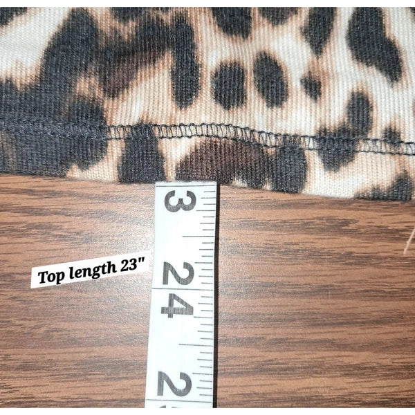 New Directions Sleep Set/3, Animal Print & Charcoal Gray, M