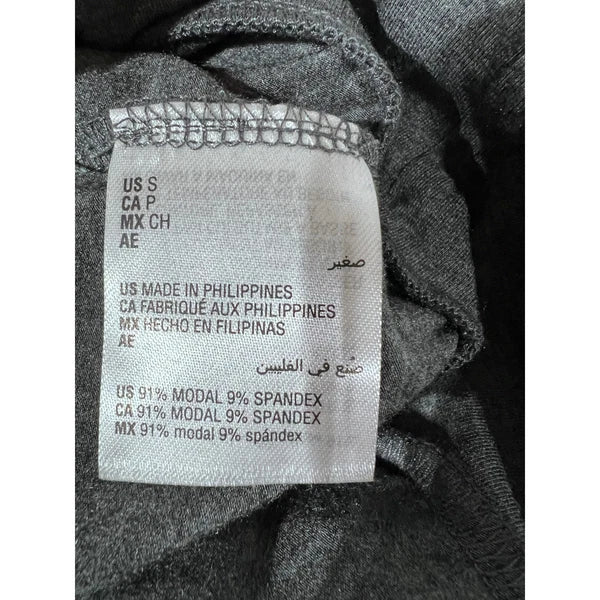 ALFANI WOMENS PAJAMAS MODAL LOUNGE MIX SET LS TOP SMALL LEGGINGS XSMALL GRAY