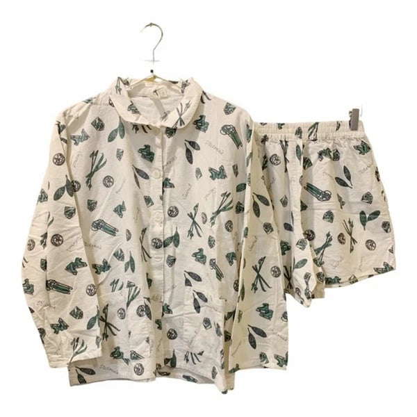 Victoria’s Secret Gold Label Fleece Winter Sports Printed Pajama Shorts Set M