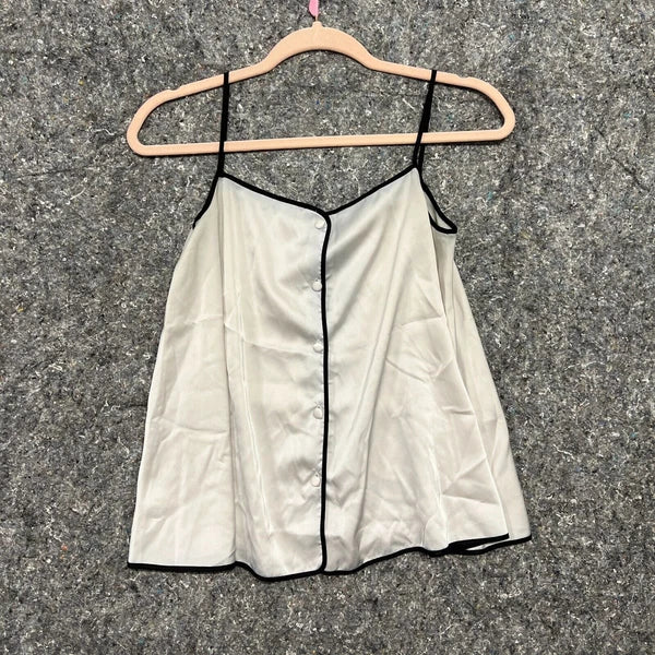 LIIQ Rush Pajama Set Women White Lightweight Two Piece Sleepwear Norm Core
