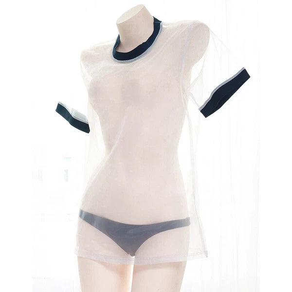 Fun Performance Uniform Underwear Transparent Set Sports Women's Sexy Pajamas