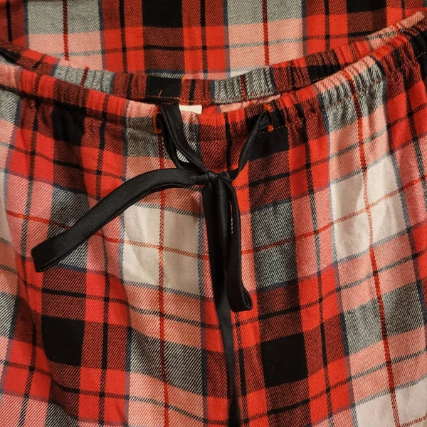 Victoria's Secret Dream Tartan Plaid Pajama Set Red Medium 2pc Pant Set Holiday