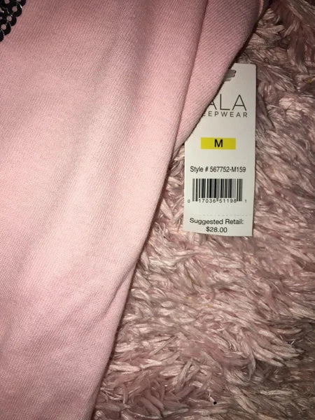 Lala Sleepwear Sequin Panda Pjs Tank Top & Shorts Pink Size:M NEW