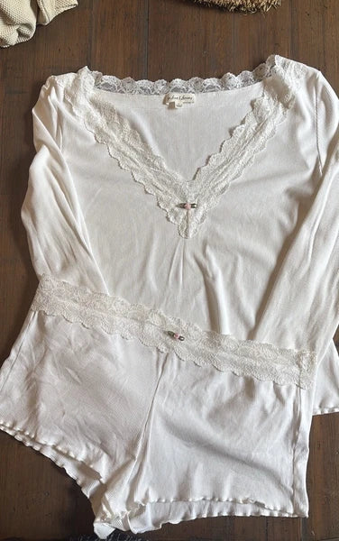 For Love And Lemons Eilsey 2 Piece Pajama Set XL & L
