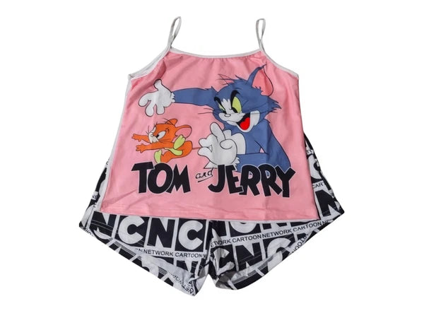 Pajama Set Top and Short Bottom womens XL