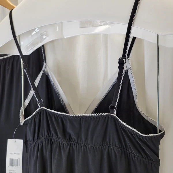 Chanteuse Black and White Pajama Top and Pants, M, NWT