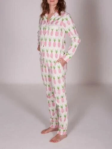 Tales Of Thread Women's Pineapple Pyjama Set Size S UK 8/10 RRP £145 NH9 VV 13