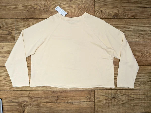 M&S Cool Comfort Cotton Cream Sweatshirt Jersey Pyjama Set Pyjamas PJs Medium 20