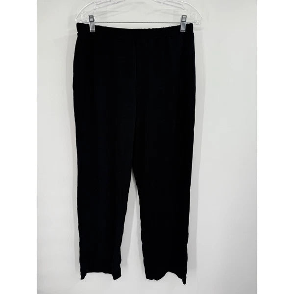 RM Rebecca Minkoff Women's Notch Collar Pajama Set Black Sz M NWT