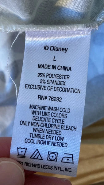 Disney NWT Women’s Jersey raglan & Jogger pajama set Size L White Grey AI