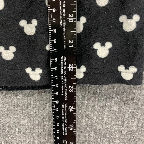 Disney Mickey Mouse Sleepwear Womens XS Black Stretch Pajama Top Pants Set
