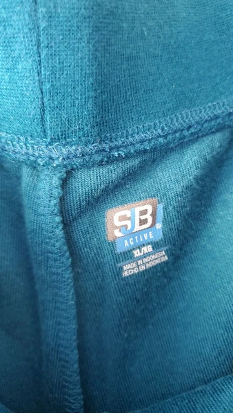 St Johns Bay Women's Blue Velour Lounge Set | Pants and Zip Up Top Size XL