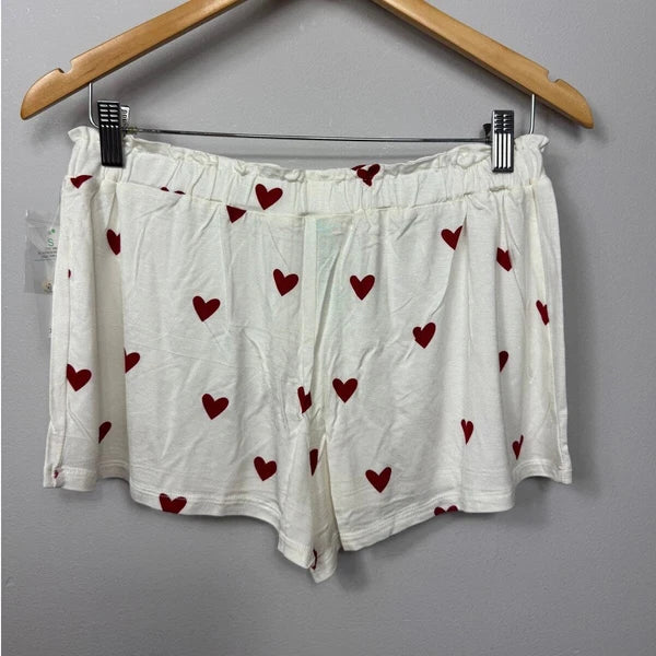 New Honeydew Intimates All American Shortie Set Ivory Hearts Size S