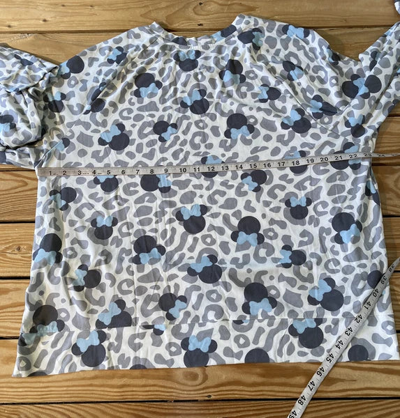 Disney NWT Women’s Jersey raglan & Jogger pajama set Size L White Grey AI