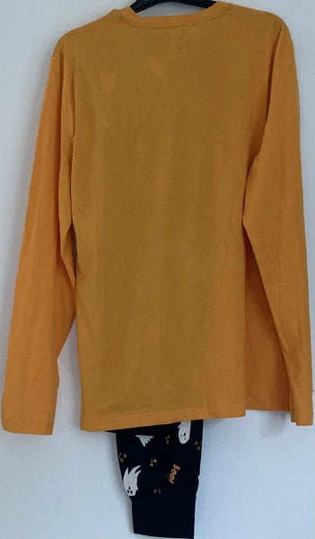 LADIES F&F ' BOO CREW ' HALLOWEEN GHOST LONG SLEEVE LONG LEG PYJAMAS BNWT XL