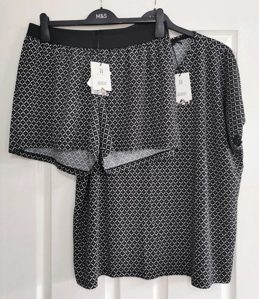 BNWT Mams & Papas Summer Pyjama Top and Under The Bump Shorts UK 14 / EUR 42