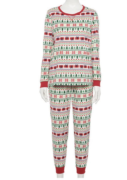 Woman's Jammies For Your Families Christmas Kitsch Fairisle Pajama Set Size XS