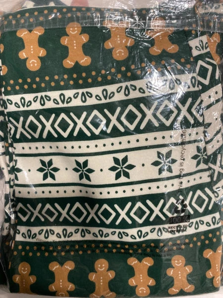 LC Lauren Conrad Gingerbread Jammies , PJ set , Pajama Set Fairisle Dark Green