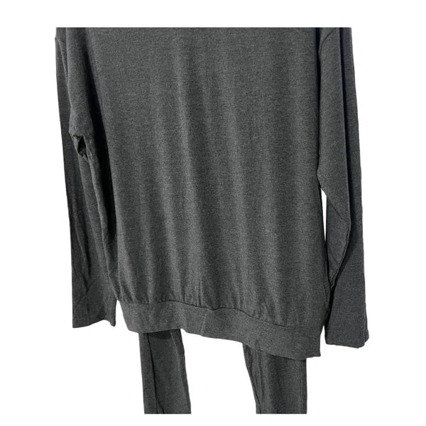 ALFANI WOMENS PAJAMAS MODAL LOUNGE MIX SET LS TOP SMALL LEGGINGS XSMALL GRAY
