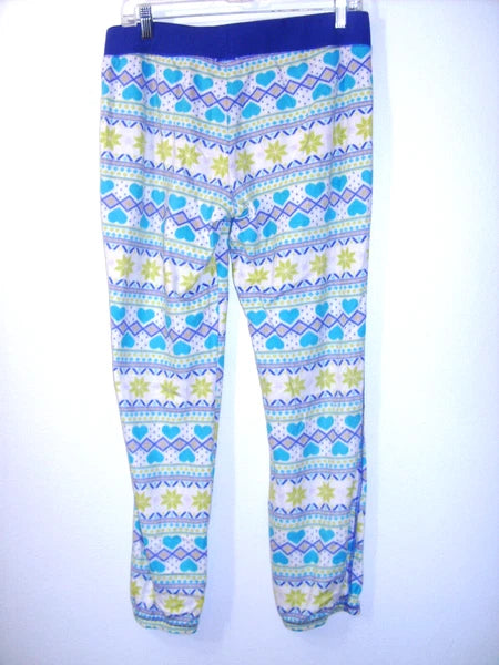 Flirtitude Size L Purple w/Multi-Color Warm Fleece  Pajamas