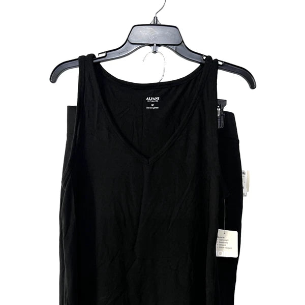 ALFANI WOMENS SIZE XSMALL PAJAMAS MODAL SET TANK TOP & LEGGINGS CLASSIC BLACK