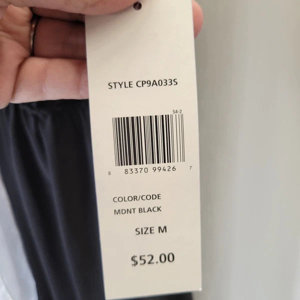 Chanteuse Black and White Pajama Top and Pants, M, NWT