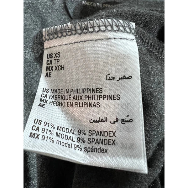 ALFANI WOMENS PAJAMAS MODAL LOUNGE MIX SET LS TOP SMALL LEGGINGS XSMALL GRAY