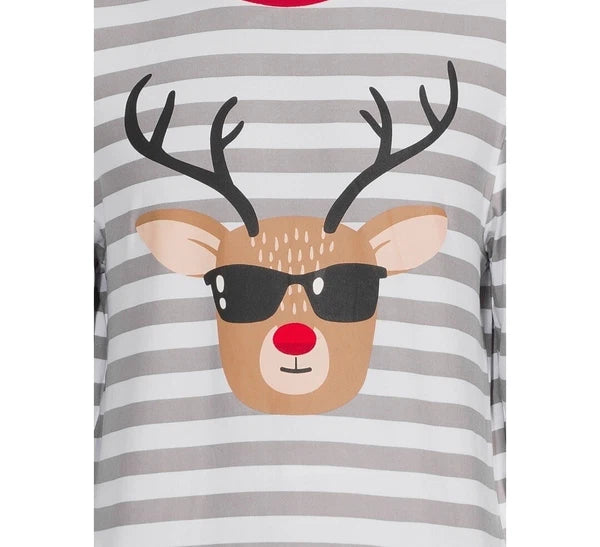 Jolly Jammies Men's Stripe Dear Matching Family Christmas Pajamas Set Size XL