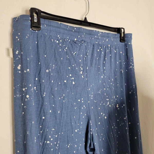 Jenni Notch-Collar Pajama Set Splatter Moonlight Blue NWT Size XXL
