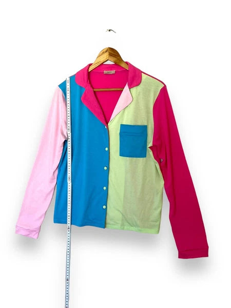 The Night Store Colour Block Pyjama Set Jersey Size S