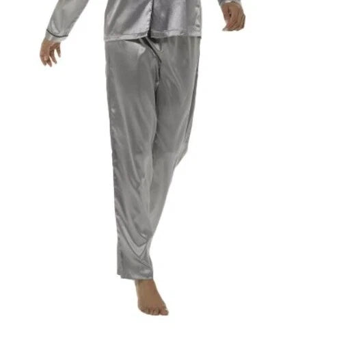 Wolfe and Harte ladies silver satin pyjamas Size 16-18 New