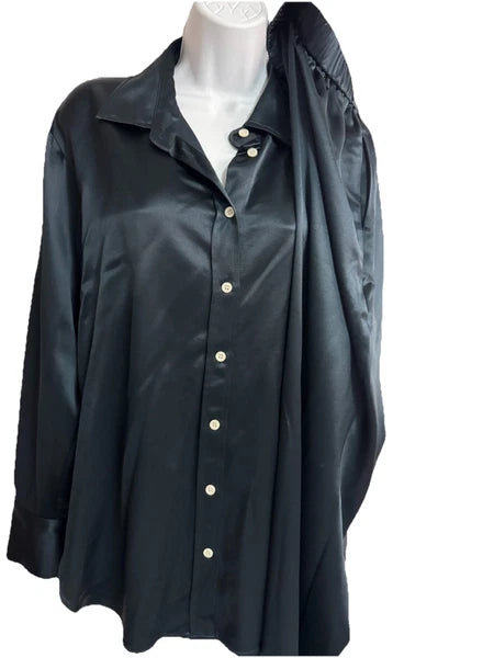 FRAME Dark  Blue Satin 2 Piece Lounge Wear Size S/P