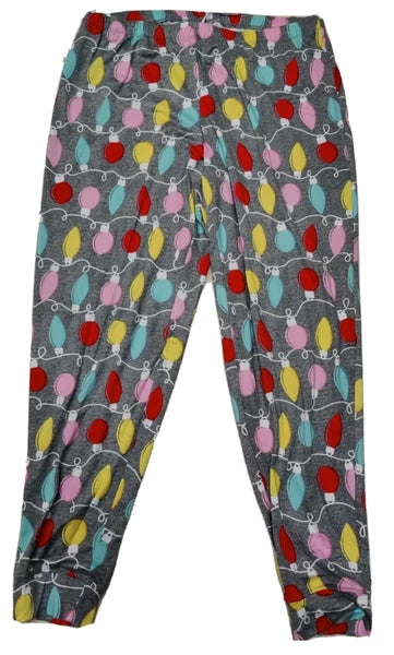 NWT Secret Treasures Womens 2PC SZ M 'Lighten Up' Black/Gray Holiday Pajama Set