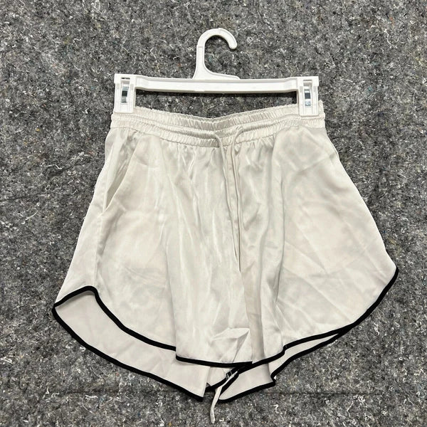 LIIQ Rush Pajama Set Women White Lightweight Two Piece Sleepwear Norm Core