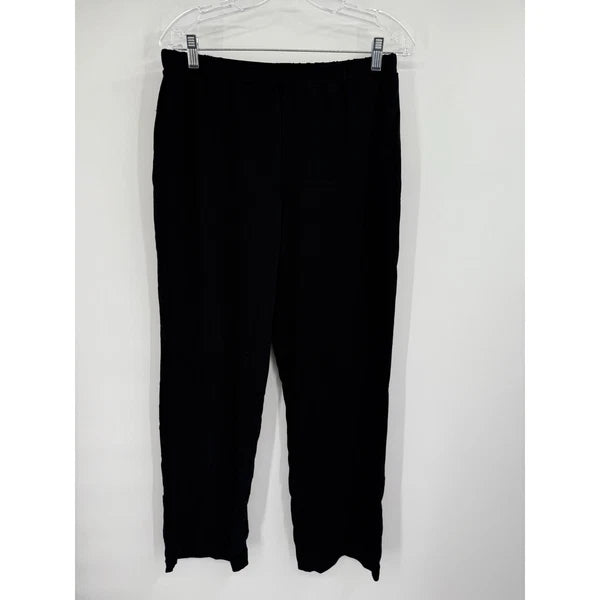 RM Rebecca Minkoff Women's Notch Collar Pajama Set Black Sz M NWT