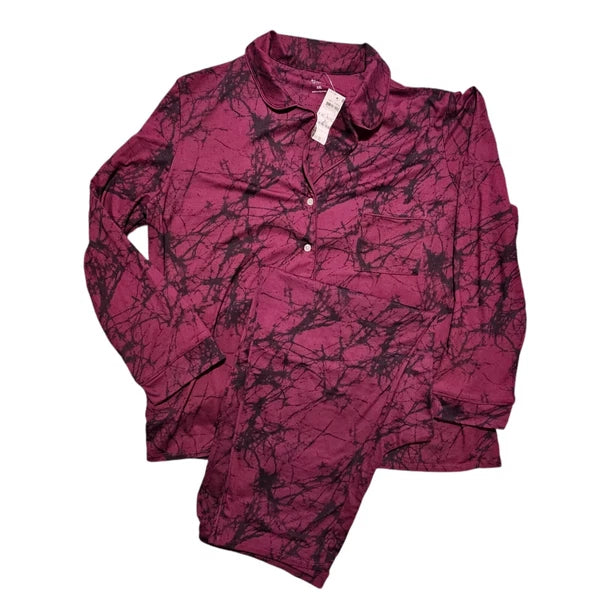 ALFANO 2 Pcs Allover Print Pajama Set Womens XXL