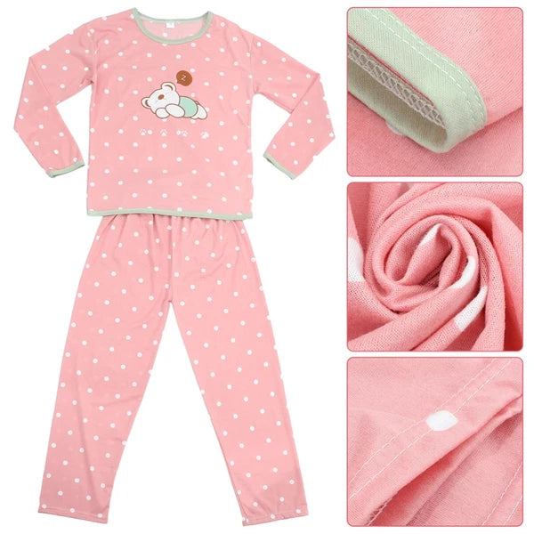 Set of 2 Girl Child Household Sleepwear Suit Autumn Pajamas for Women