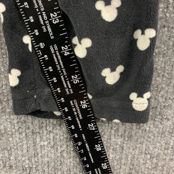 Disney Mickey Mouse Sleepwear Womens XS Black Stretch Pajama Top Pants Set
