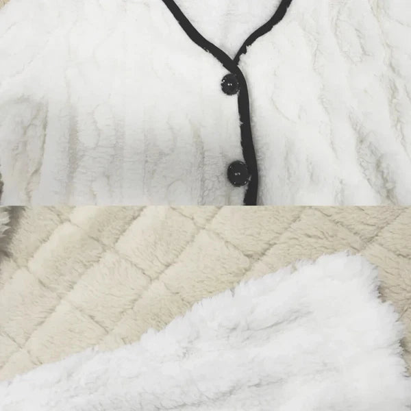 Women Flannel Solid Color Pajamas Set sz S