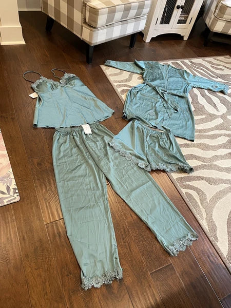 NWT Waist And Lace 4 Piece Silly Sleep Set XXL READ