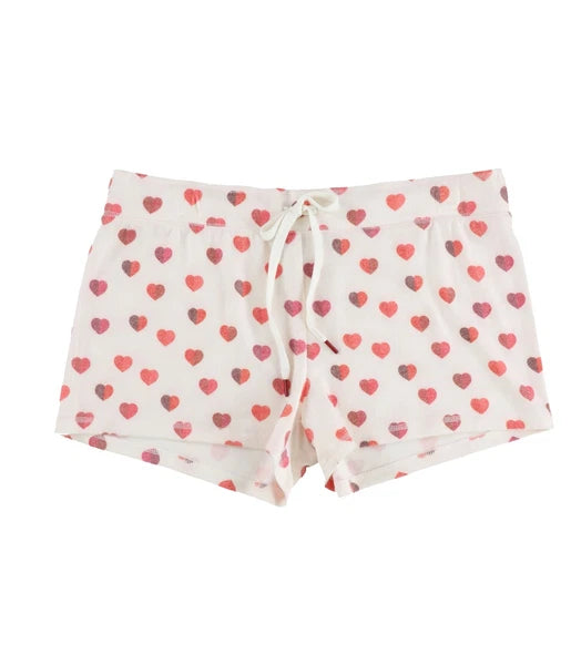 P.J. Salvage Womens Red Hearts Pajama Shorts