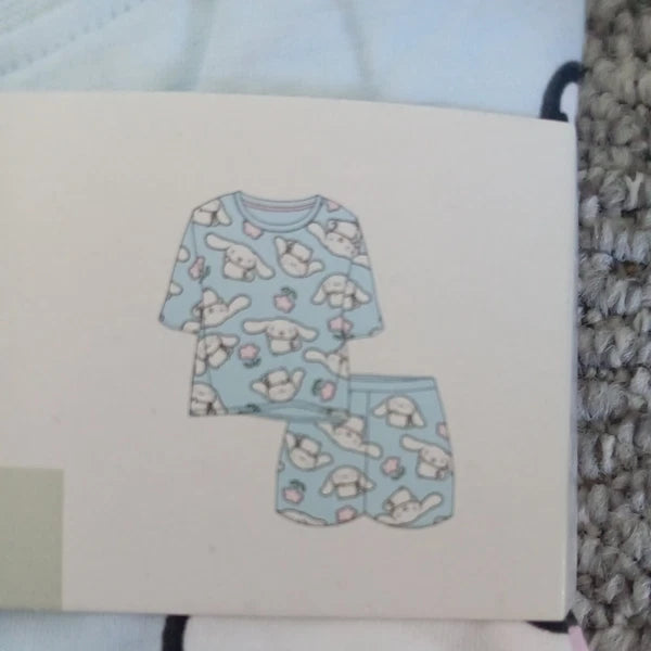 Hello Kitty Cinnamoroll Tee & Shorts Pyjama Set UK Size XL Brand New