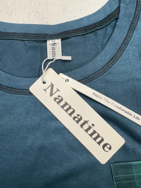Namatime Blue 2 Piece Pajama Set Womens Size Medium