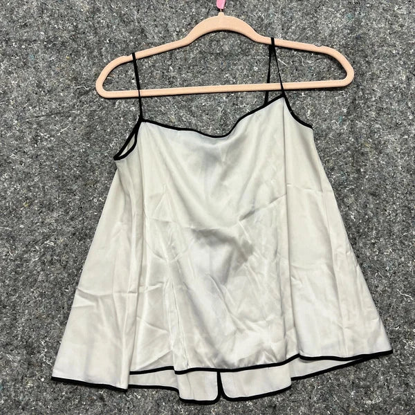 LIIQ Rush Pajama Set Women White Lightweight Two Piece Sleepwear Norm Core
