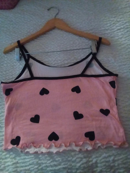 HEART PRINT PAJAMA SET SIZE L