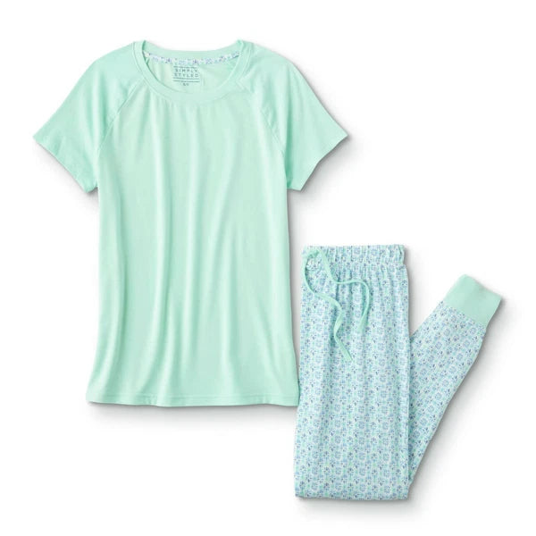 Ladies Pajama Set Yucca Green Simply Styled  Size Medium  New