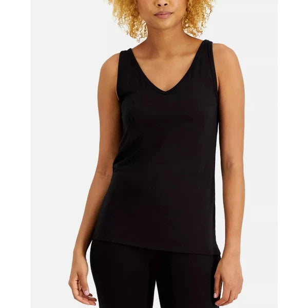 ALFANI WOMENS SIZE XSMALL PAJAMAS MODAL SET TANK TOP & LEGGINGS CLASSIC BLACK